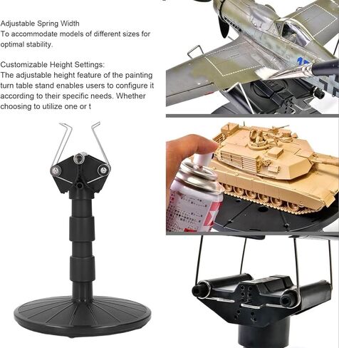 Model Painting Stand, Adjustable Height Spray Work Painting Turn Table Airbrush Holder Car Paint Stand Spray Work Base for Model Parts Assemble, DIY Card Photo Memo in Kuwait