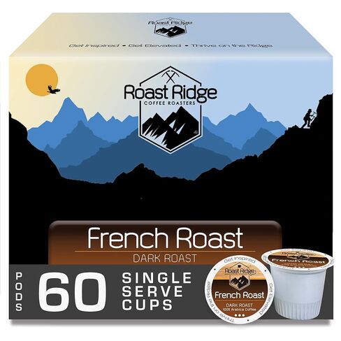 Roast Ridge Single Serve Coffee Pods for Keurig K-Cup Brewers, Breakfast Blend, Light Roast, 60 Count in Saudi Arabia