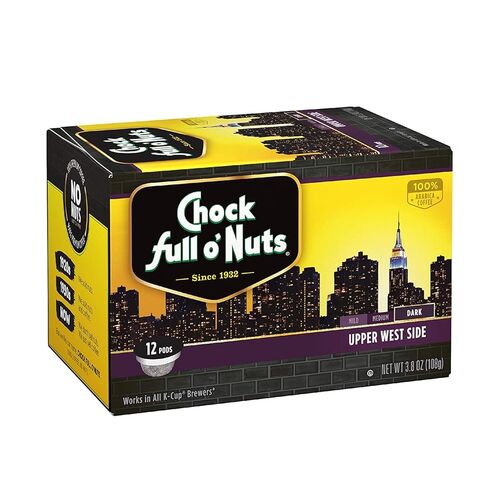 كبسولات Keurig K-Cup الكولومبية من Chock Full o 'Nuts لمصانع البيرة Keurig - أرابيكا ممتازة، مشوي متوسط ​​- خدمة فردية - 4 عبوات من 24 علبة K-Cup in Saudi Arabia