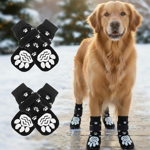 2 Pairs Dog Socks to Prevent Licking,Outdoor Paw Protectors, Adjustable Strap and Stretch Cuff, for Walks,Gradient Pink,Large 7.5X18CM in Saudi Arabia