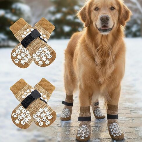 2 Pairs Dog Socks to Prevent Licking,Outdoor Paw Protectors, Adjustable Strap and Stretch Cuff, for Walks,Gradient Pink,Large 7.5X18CM in Saudi Arabia