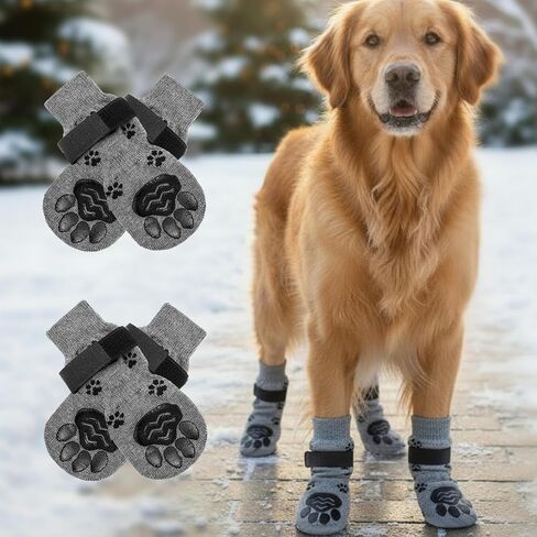 2 Pairs Dog Socks to Prevent Licking,Outdoor Paw Protectors, Adjustable Strap and Stretch Cuff, for Walks,Gradient Pink,Large 7.5X18CM in Saudi Arabia