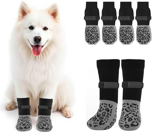 Dog Socks with Anti-Slip Grips | Protective & Comfortable Pet Socks for Indoor & Outdoor Use (L) in Saudi Arabia