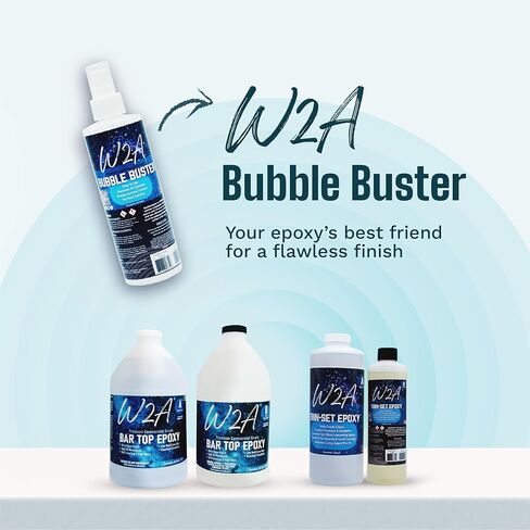 W2A Bubble Buster – Resin Bubble Remover Spray for Epoxy Resin Art, Casting, and Jewelry Molds – Non-Toxic, Easy Spray Debubbler – 8 Ounce Bottle in Saudi Arabia
