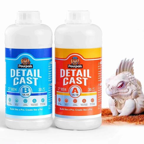 Polyurethane Resin 60oz 2Part, Fast Cured Resin Within 10 Minutes, Ultra Low Viscosity & Low Odor Pourable Liquid Plastic for Casting Models, Prototypes, Figurines, Art Craft in Saudi Arabia