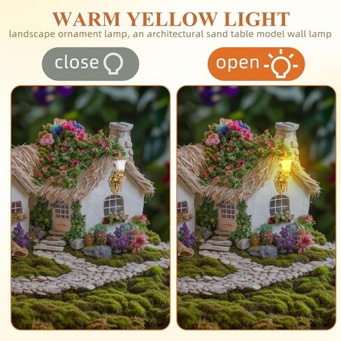 4 قطع من DOITOOL مصباح جداري لبيت الدمى صغير عتيق لبيت الدمى مصابيح زخرفية صغيرة لتزيين طاولة الرمل ذات المناظر الطبيعية الصغيرة - ذهبي in Kuwait