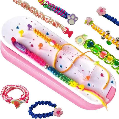 Frehapkids Friendship Bracelet Making Kit for Girls 8-12, Arts and Crafts Supplies String Bracelets Jewelry Maker Tool, Birthday Christmas Easter Gifts Toys for 8 9 10 11 12 Year Old Kids in Saudi Arabia