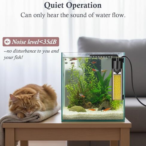 فلتر حوض السمك الداخلي 3 وات، فلتر خزان الأسماك الغاطس مع مضخة مياه 66 جيجا في الساعة لخزانات الأسماك الصغيرة بسعة تصل إلى 10 جالون، فلتر هادئ مع نظام مياه الأمطار in Kuwait
