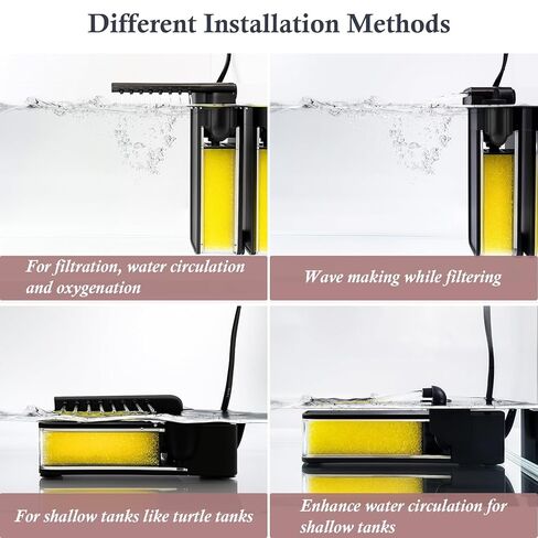 فلتر حوض السمك الداخلي 3 وات، فلتر خزان الأسماك الغاطس مع مضخة مياه 66 جيجا في الساعة لخزانات الأسماك الصغيرة بسعة تصل إلى 10 جالون، فلتر هادئ مع نظام مياه الأمطار in Kuwait