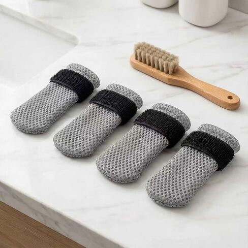 4 قطع قفازات للقطط لمنع الخدش، أحذية قابلة للتعديل لأغطية أقدام القطط والجوارب والكفوف مضادة للخدش وشبكة غير قابلة للانزلاق تسمح بمرور الهواء للحيوانات الأليفة والقطط أثناء الاستحمام وتقطيع الأظافر (رمادي) in Kuwait