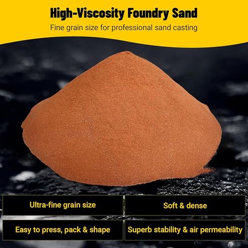 5.5LB 400 Mesh Fine Casting Sand for Metal, 0.22LB Viscosity-Enhancing Soil and 0.22LB Release Sand, Molding Clay for Jewelry Making, Casting Kit for Detailed Replicas in Saudi Arabia