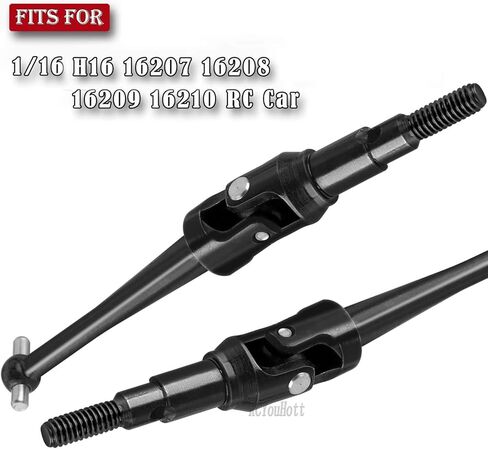 RC #45 Steel CVD Drive Shaft Upgrade Parts for 1/16 H16 16207 16208 16209 16210 RC Car,Front & Rear Driveshaft with Hex Hops Up,Red in Saudi Arabia