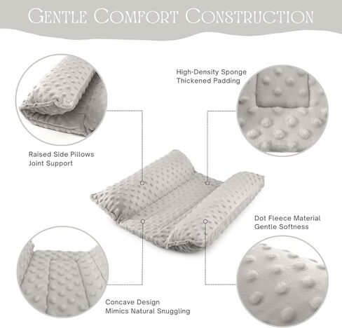Rabbit Bed, Soft Dot Fleece Bunny Mat, 17x17In Small Animal Pillow for Guinea Pig, Reversible, Washable Pet Cushion Light Gray in Kuwait