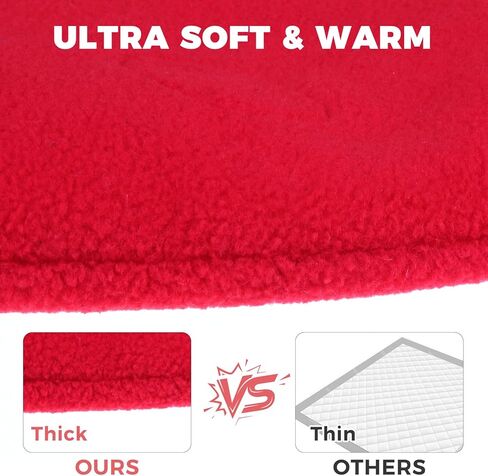 Guinea Pig Bedding Mat Washable,Ultra Soft Fleece Warm Small Animal Beds,Absorbent&Waterproof Rabbit Winter Sleeping Pad for Rabbit Hamster Squirrel Hedgehog Chinchilla Ferret,Strawberry 12"x14" in Saudi Arabia