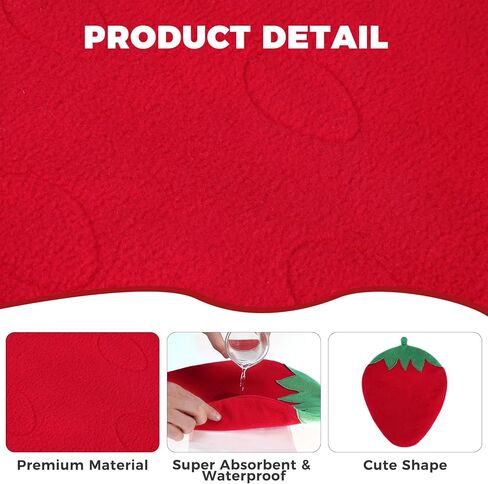 Guinea Pig Bedding Mat Washable,Ultra Soft Fleece Warm Small Animal Beds,Absorbent&Waterproof Rabbit Winter Sleeping Pad for Rabbit Hamster Squirrel Hedgehog Chinchilla Ferret,Strawberry 12"x14" in Saudi Arabia