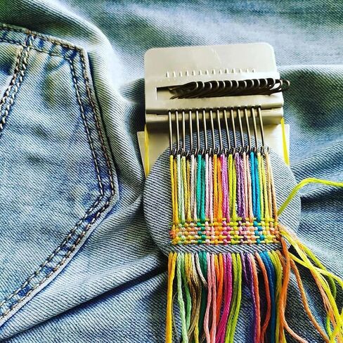مجموعة PatchMaker 2.0، مجموعة أدوات الحياكة المنوال للمبتدئين، مجموعة أدوات النسيج Knitpatch لإصلاح الخياطة بسرعة، لوازم الخياطة اليدوية (14 خطافًا) in Kuwait