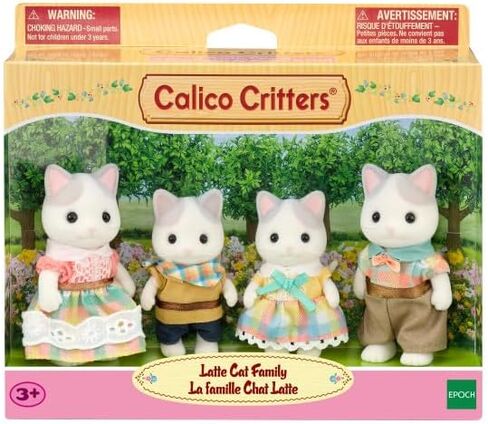 Calico Critters Latte Cat Family, Set of 4 Collectible Doll Figures in Saudi Arabia