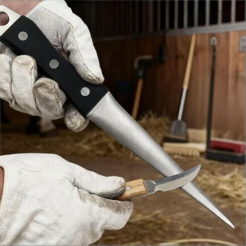 Hoof Knife Sharpener Farrier Tool - Professional Diamond Honing Rod for Sharpening Hoof Knives - Kitchen/Garden/Outdoor Tool Blade Sharpener - Durable Handheld Knife Sharpening Rod in Saudi Arabia