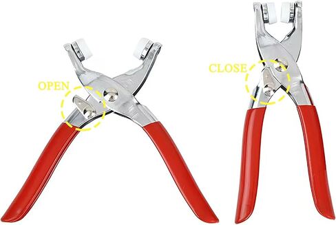 مجموعة أزرار Oruiiju المعدنية مع كماشة تثبيت - للحرف اليدوية والملابس والخياطة مع أداة ضغط (200 مجموعة، 10 ألوان، 9.5 مم) in Kuwait