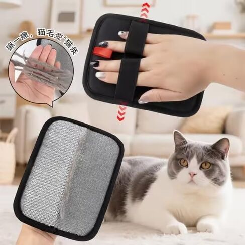 Electrostatic Pet Hair Removal Glove for Dogs and Cats 2 Pack Reusable Pet Hair Remover Tool for Bed Carpets Cloth Couch Car Seats Mitts with Strong Grip Magic Brush Pet Hair Fur Removal Gloves in Saudi Arabia