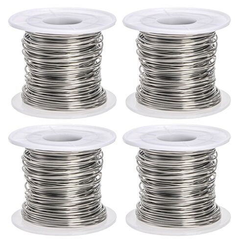 Okllen 4 Pack 18 Gauge Stainless Steel Wire, 1mm Jewelry Wire for Craft Making, Wrapping & Sculpting, 4 Rolls Total 340 ft in Saudi Arabia