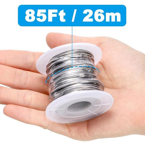 Okllen 4 Pack 18 Gauge Stainless Steel Wire, 1mm Jewelry Wire for Craft Making, Wrapping & Sculpting, 4 Rolls Total 340 ft in Saudi Arabia