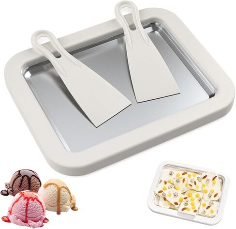 Rolled Ice Cream Maker, Diy Homemade Rolled Ice Cream Tray, At Home Rolled Ice Cream Kit, Suitable for Families and Parties in Saudi Arabia