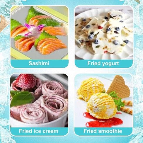 Rolled Ice Cream Maker, Diy Homemade Rolled Ice Cream Tray, At Home Rolled Ice Cream Kit, Suitable for Families and Parties in Saudi Arabia