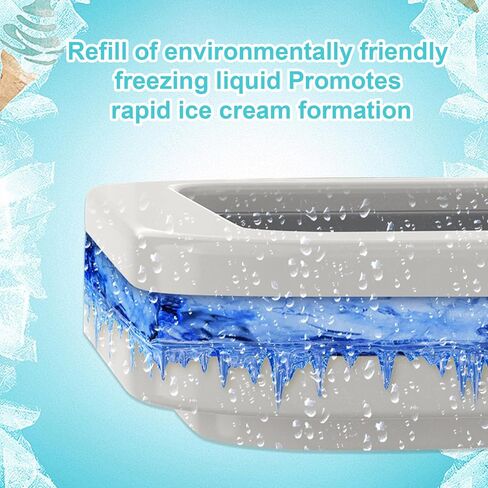 Rolled Ice Cream Maker, Diy Homemade Rolled Ice Cream Tray, At Home Rolled Ice Cream Kit, Suitable for Families and Parties in Saudi Arabia
