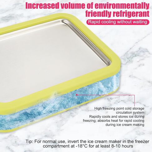 Rolled Ice Cream Maker Kit, 2026 New At-Home Instant Ice Cream Maker with 2 Scrapers, DIY Rolled Ice Cream Tray for Rolled Ice Cream, Soft Serve, Slushies, Frozen Yogurt, Fruity Sorbet (White) in Saudi Arabia