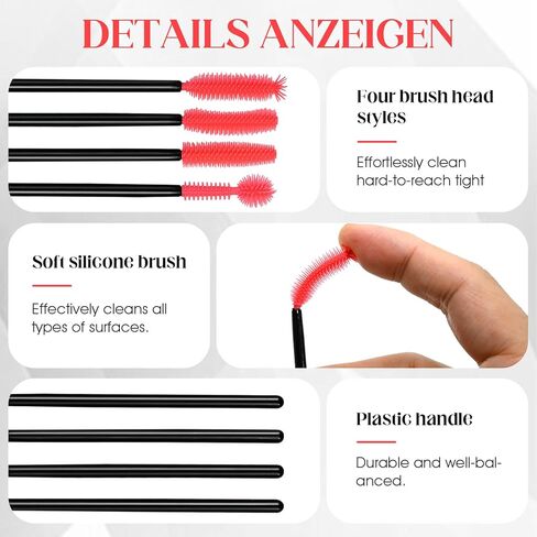 40 PCS Sewing Machine Cleaning Brushes Set, Reusable Silicone Dense Bristles Clean Brush for Internal and Spool Area, Includes 4 Different Shaped Brush Heads (Boxed) in Saudi Arabia