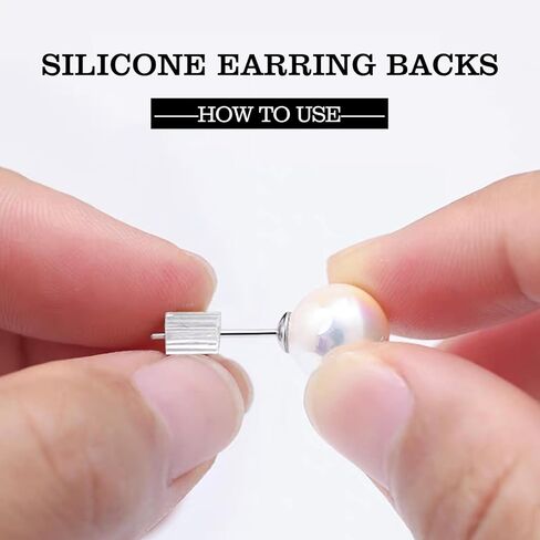 200 Soft, Clear Earring Back Tips, Made of Silicone, Suitable for Stud and Hook Earrings, Hypoallergenic. in Saudi Arabia