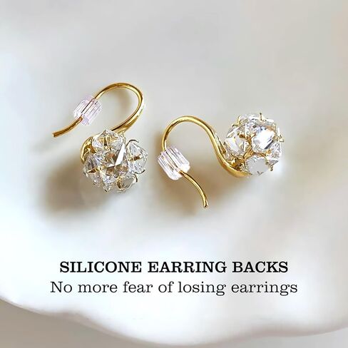 200 Soft, Clear Earring Back Tips, Made of Silicone, Suitable for Stud and Hook Earrings, Hypoallergenic. in Saudi Arabia
