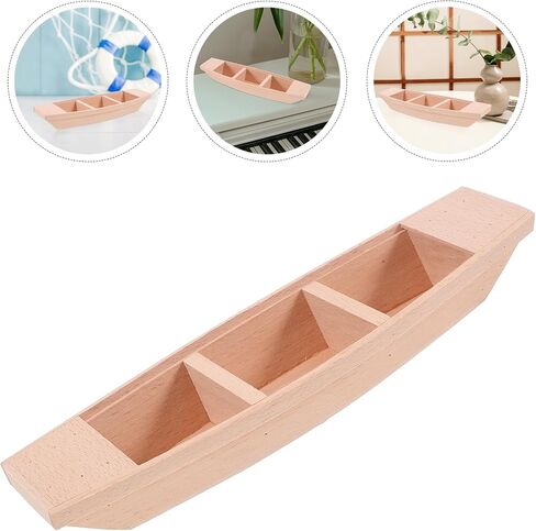 Totority Wooden Boat Toy 20 Inch Miniature Craft Model for Kids DIY Painting Small Wood Boat Decorative Ocean Nautical Accessory in Saudi Arabia