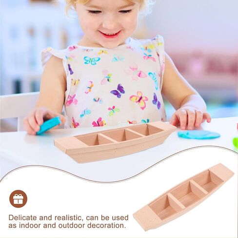 Totority Wooden Boat Toy 20 Inch Miniature Craft Model for Kids DIY Painting Small Wood Boat Decorative Ocean Nautical Accessory in Saudi Arabia