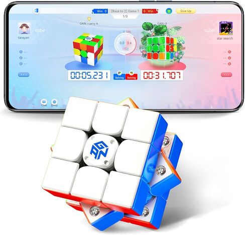 GAN i Carry 4, Bluetooth Speed Cube Smart 3x3 Magnetic Connected Electronic Speedcube for Kids Adults Timer Tracking Movement Steps with App Online Competition, Battery Replaceable Frosted Version in Saudi Arabia