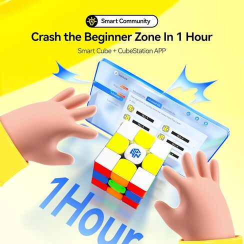 GAN i Carry 4, Bluetooth Speed Cube Smart 3x3 Magnetic Connected Electronic Speedcube for Kids Adults Timer Tracking Movement Steps with App Online Competition, Battery Replaceable Frosted Version in Saudi Arabia