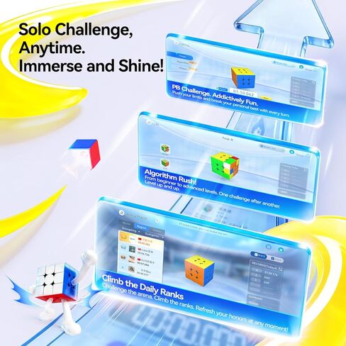 GAN i Carry 4, Bluetooth Speed Cube Smart 3x3 Magnetic Connected Electronic Speedcube for Kids Adults Timer Tracking Movement Steps with App Online Competition, Battery Replaceable Frosted Version in Saudi Arabia