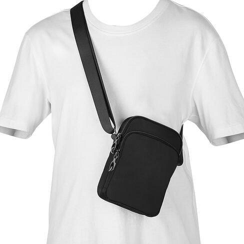 حقيبة حبال Crossbody حقيبة للنساء رجال مضاد للسرقة ، أكياس صدر الكتف مع قفل السوستة in Kuwait