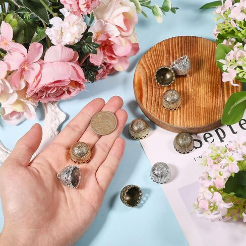 CHGCRAFT 9 Pcs 3 Color Column Metal Cord Ends Charms Tibetan Style Glue on Tassel Charm Bails with Loop End Charms for Jewelry Makings DIY Crafts 19.5x20mm in Saudi Arabia