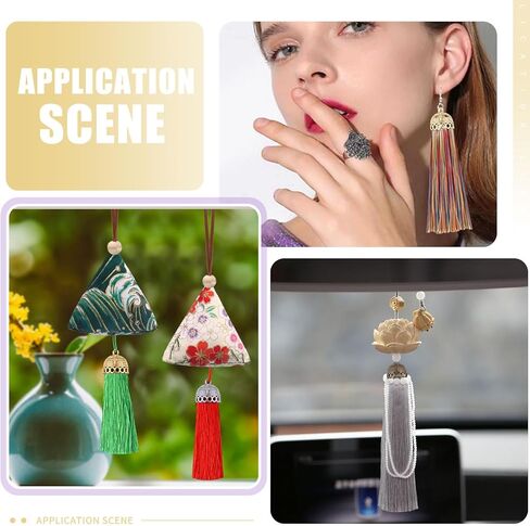 CHGCRAFT 9 Pcs 3 Color Column Metal Cord Ends Charms Tibetan Style Glue on Tassel Charm Bails with Loop End Charms for Jewelry Makings DIY Crafts 19.5x20mm in Saudi Arabia