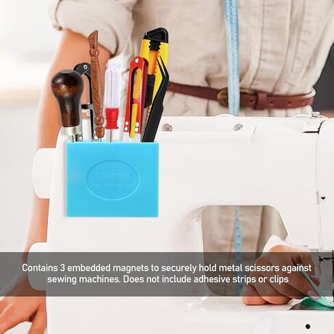 1 Set Scissor Holder for Sewing Machines, Magnetic Sewing Machine Scissor Mount, Sewing Accessories, Sewing Tool Organizer, Craft Tool (Blue) in Kuwait