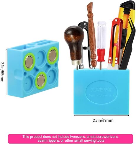 1 Set Scissor Holder for Sewing Machines, Magnetic Sewing Machine Scissor Mount, Sewing Accessories, Sewing Tool Organizer, Craft Tool (Blue) in Kuwait