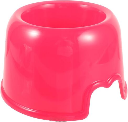 Cabilock Candy Color Pet Bowl for Dogs and Cats Red Plastic Dog Food Bowl Round Single Pet Feeding Dish for Travel and Home Use in Saudi Arabia
