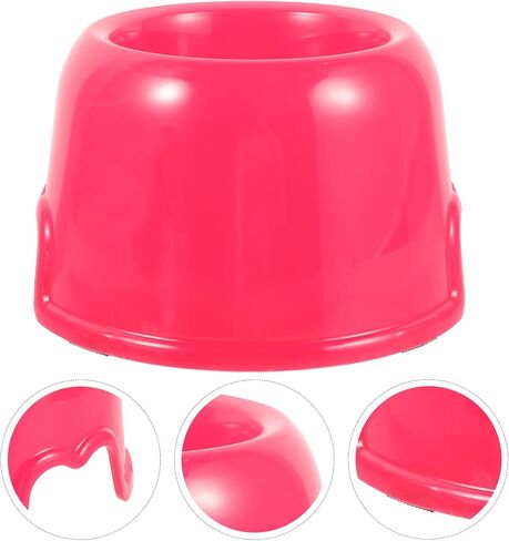 Cabilock Candy Color Pet Bowl for Dogs and Cats Red Plastic Dog Food Bowl Round Single Pet Feeding Dish for Travel and Home Use in Saudi Arabia