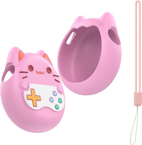 حافظة سيليكون من Geiomoo للحيوانات الأليفة الافتراضية التفاعلية Tamagotchi Paradise، غطاء حماية ناعم ومرن مقاوم للخدش مع حبل (وردي) in Saudi Arabia
