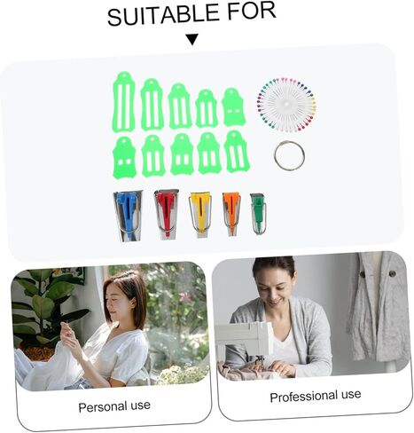 مجموعة Homoyoyo 1set Bias Tape Maker مجموعة خياطة النسيج الاحترافية لخياطة اللحف تتضمن مقاطع خياطة وأدوات ربط للمشاريع سهلة الاستخدام ومدمجة لخياطة اللحف والحرفية in Saudi Arabia