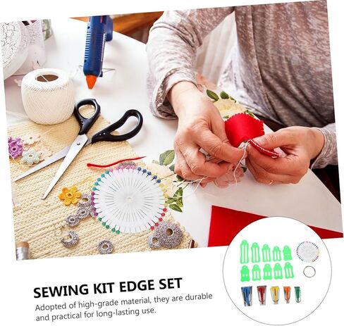 مجموعة Homoyoyo 1set Bias Tape Maker مجموعة خياطة النسيج الاحترافية لخياطة اللحف تتضمن مقاطع خياطة وأدوات ربط للمشاريع سهلة الاستخدام ومدمجة لخياطة اللحف والحرفية in Saudi Arabia