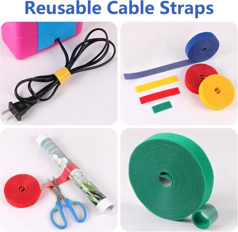 4 Rolls 66 Feet Carpet Marker Strips for Classroom Carpet Strip for School Supplies, Nylon Reusable Cable Straps Cable Ties Hook and Loop in Saudi Arabia