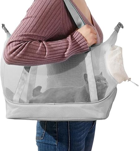 Cat Carrier - Shoulder Strap Nylon Mesh Storage,Cat Travel Carrier Bag | for Travel Hiking Commuting Camping Picnic Short Trips Men Women Adults Teens in Saudi Arabia